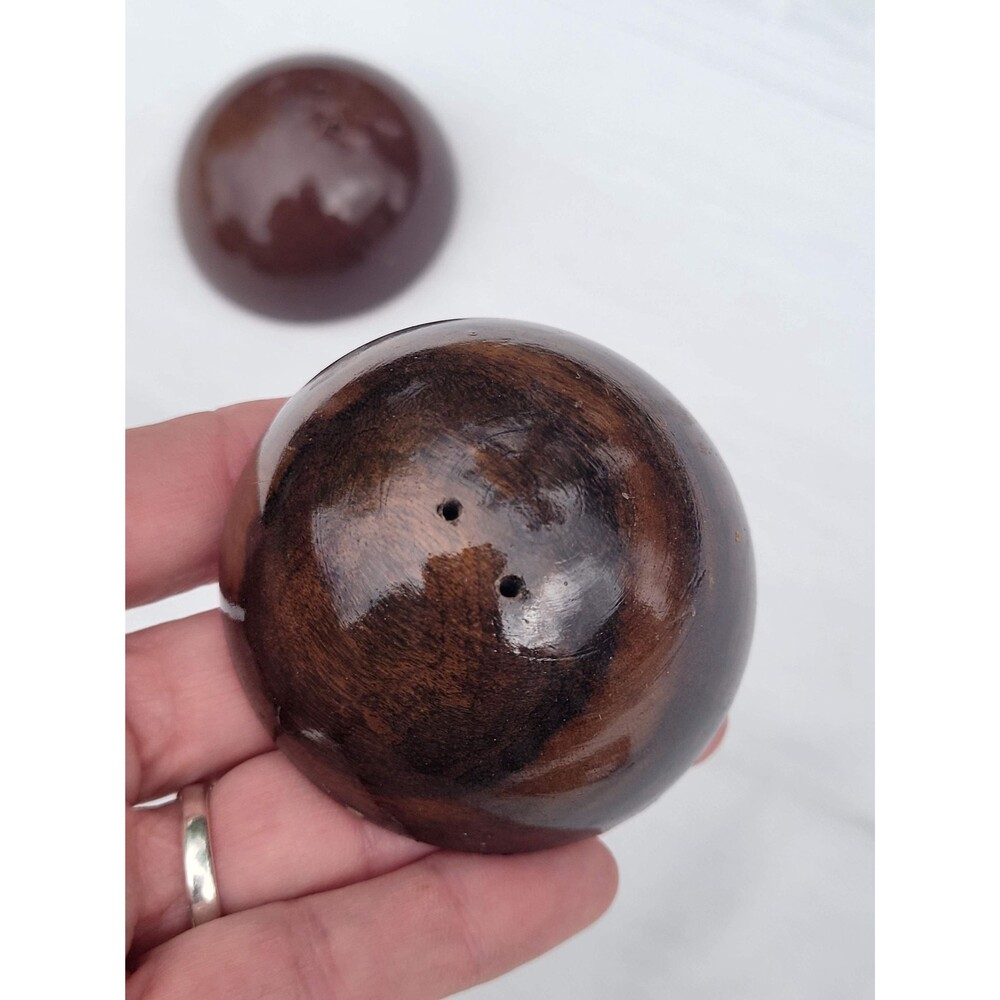 Danish Style MCM Teak? Half Moon Wooden Paperweights? Felt bottom